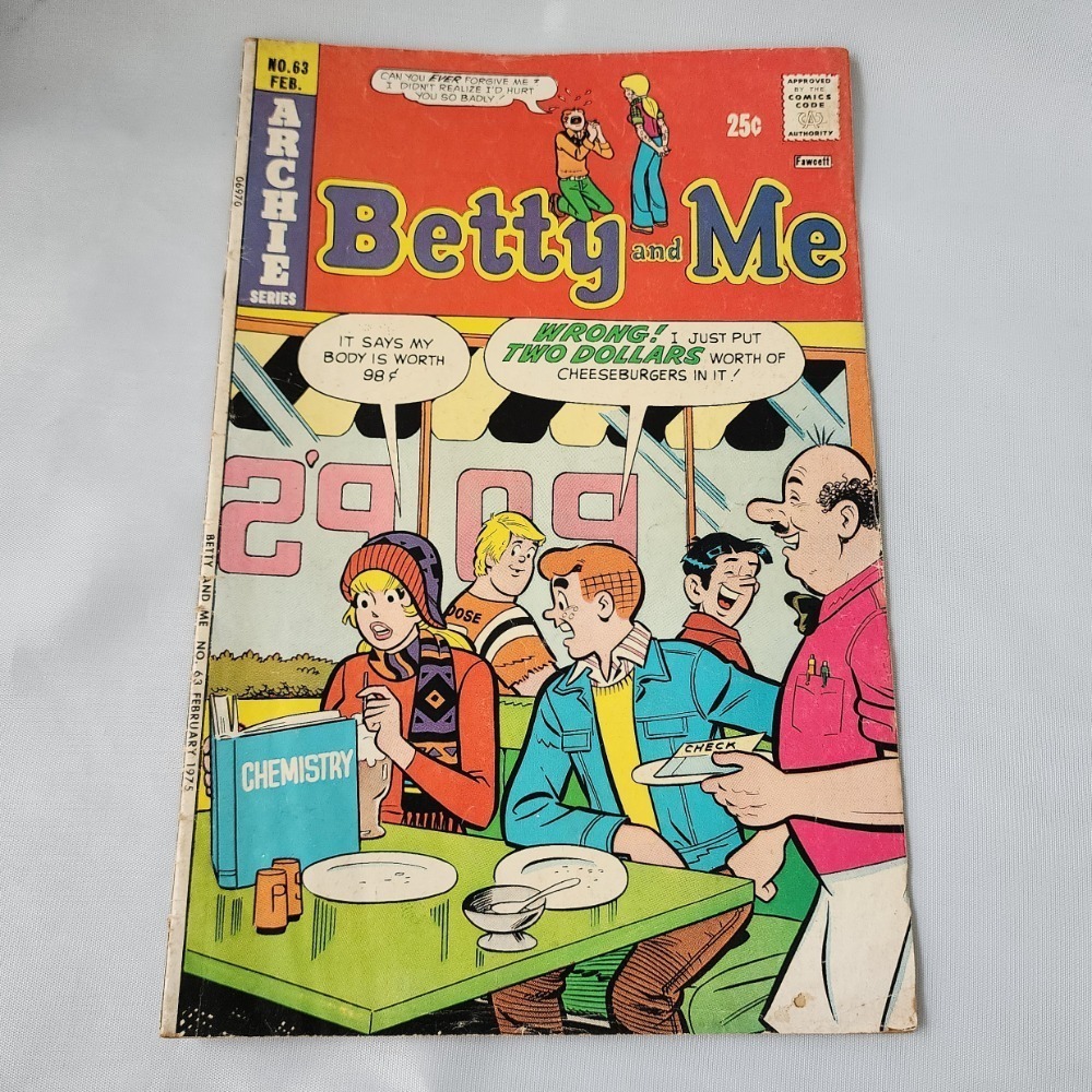 Archie Betty and Me Comic Book No.‎ 63 February 1975 Vintage Bronze Collectible
